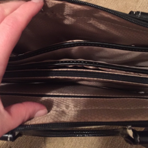 COPY - Black leather computer bag - Picture 3 of 5